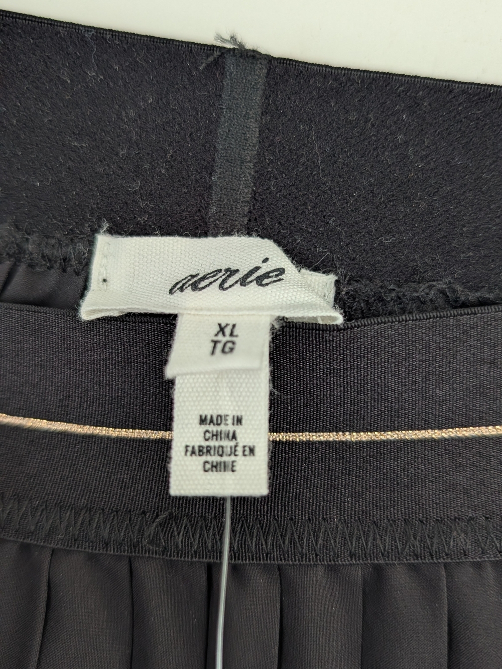 aerie Balletcore Maxi Skirt, Black Pleated, XL - Picture 4 of 8